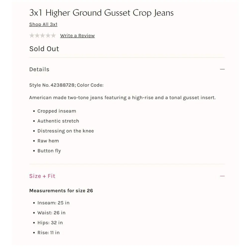 Jeans | 3x1 NYC for Free People Cropped Bootcut Gusset Patchwork 25